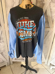 Luke Combs Upcycled T-Shirt and Long Sleeve Oxford